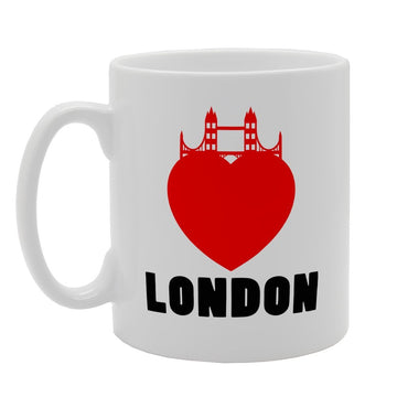 London Heart Tower Bridge   Printed Tea Coffee Ceramic  Mg1577 - Funny Printed Coffee Mug - Great Gift Idea