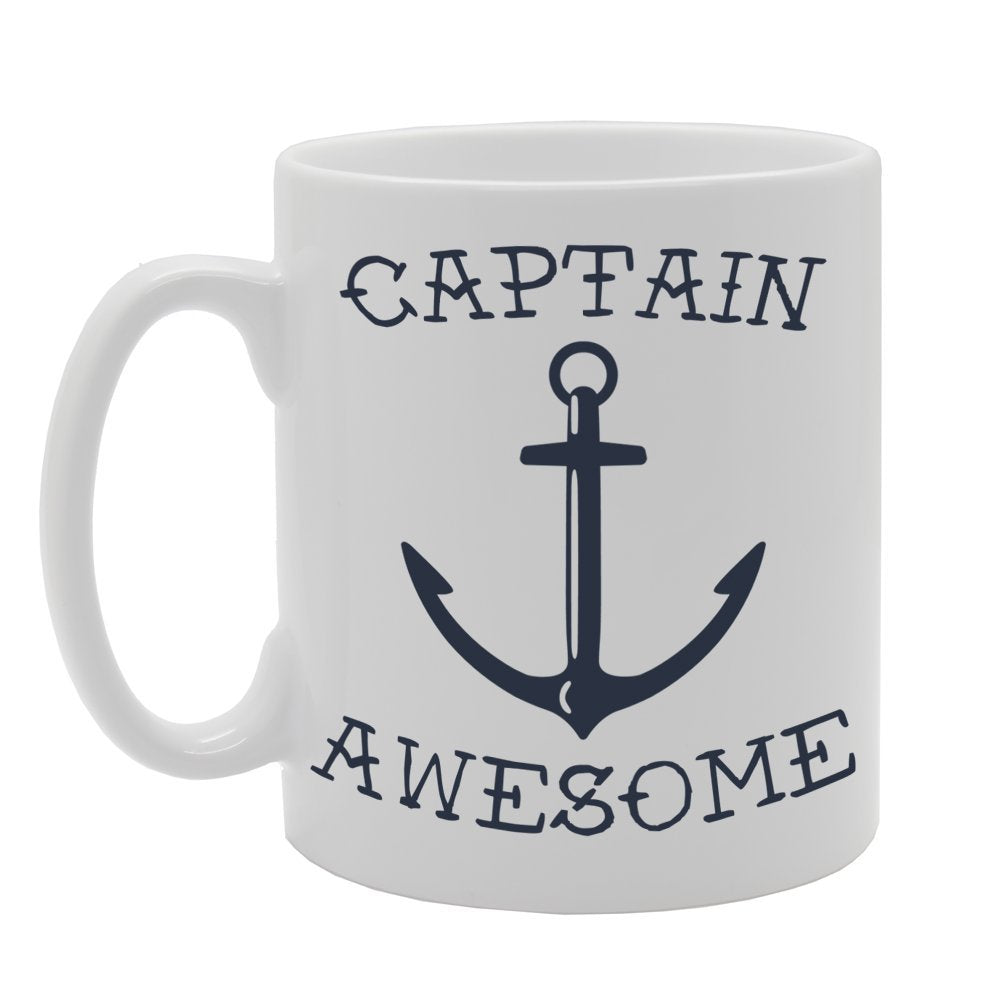 Captain Awesome   Printed Tea Coffee Ceramic  Mg613 - Funny Printed Coffee Mug - Great Gift Idea