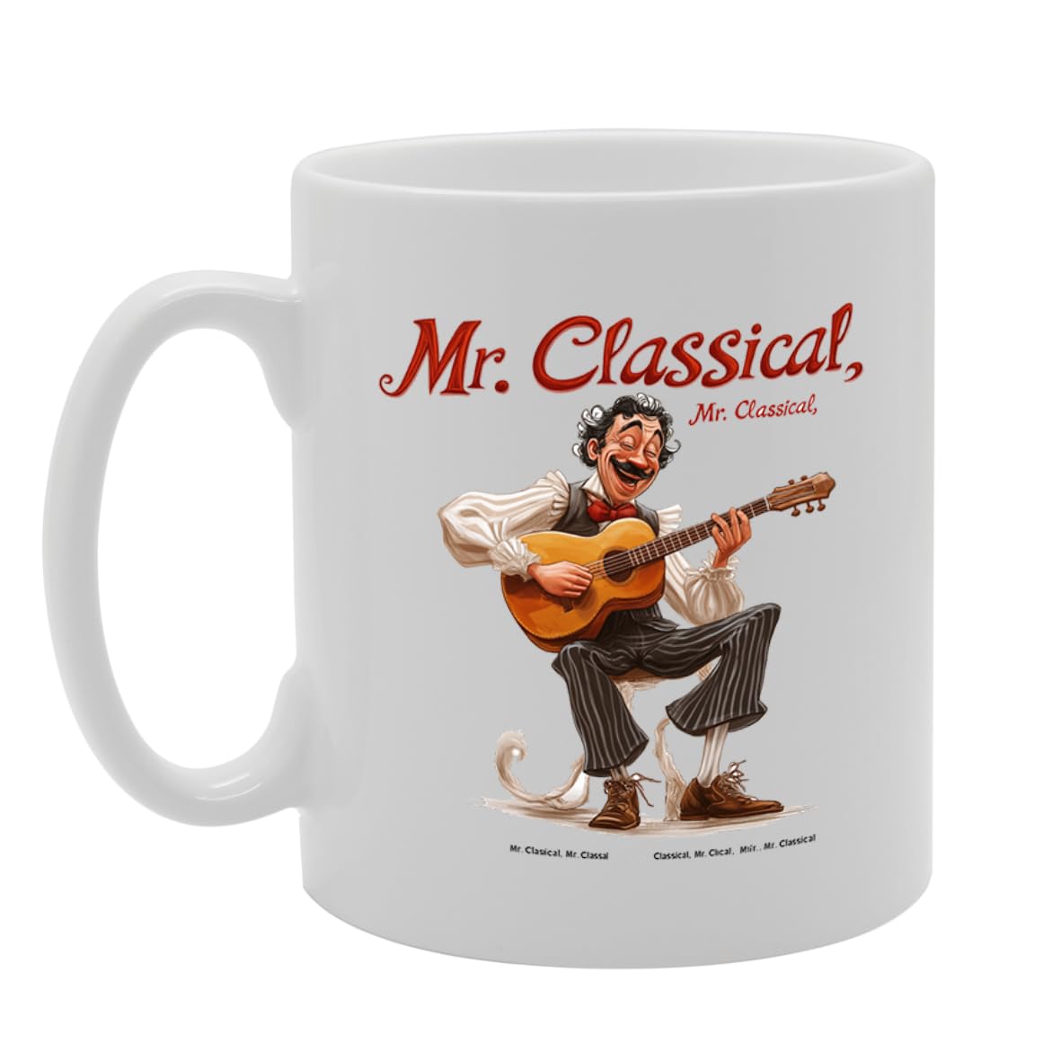11Oz Ceramic  Mg6549 Featuring Mr Classical Guitar – For Musicians And Music Lovers - Funny Printed Coffee Mug - Great Gift Idea