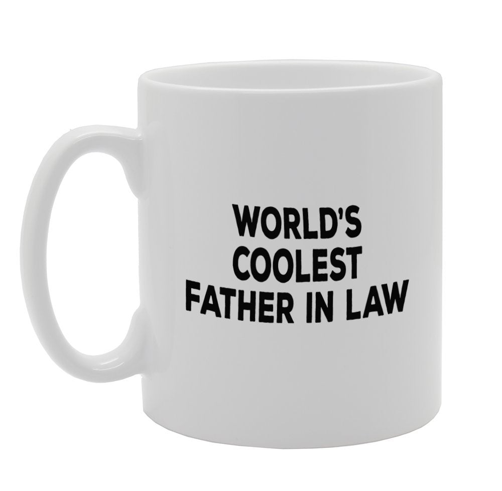 World'S Coolest Father In Law   Printed Tea Coffee Ceramic  Mg1368 - Funny Printed Coffee Mug - Great Gift Idea