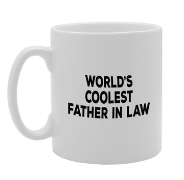 World'S Coolest Father In Law   Printed Tea Coffee Ceramic  Mg1368 - Funny Printed Coffee Mug - Great Gift Idea