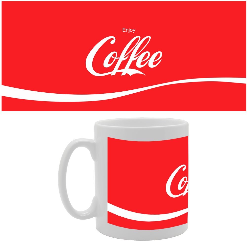 Enjoy Coffee   Printed Tea Coffee Ceramic  Mg2690 - Funny Printed Coffee Mug - Great Gift Idea