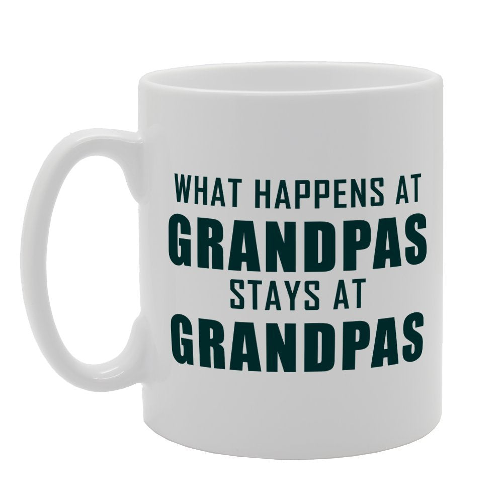 What Happens At Grandpas Stays At Grandpas   Printed Tea Coffee Ceramic  Mg2015 - Funny Printed Coffee Mug - Great Gift Idea