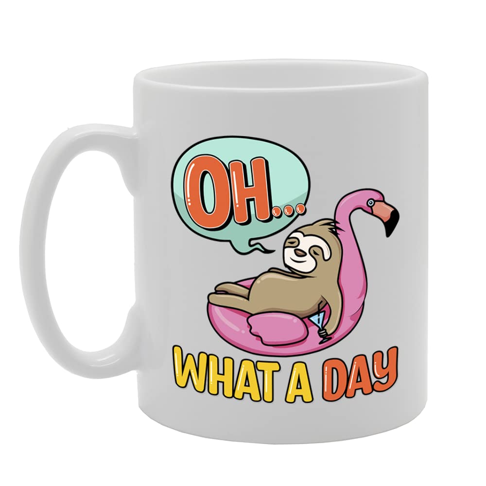 Oh What A Day   Printed Tea Coffee Ceramic  Mg5534 - Funny Printed Coffee Mug - Great Gift Idea