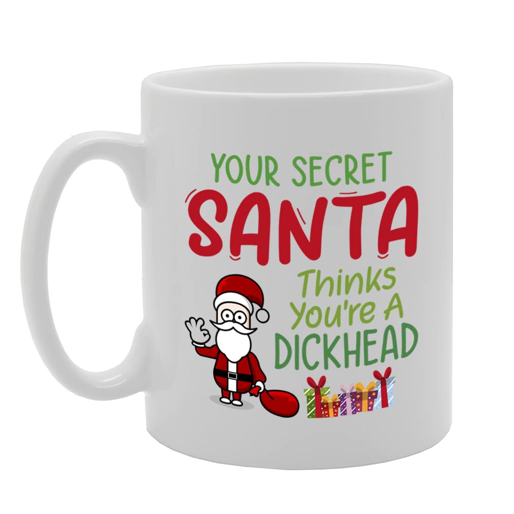 Secret Santa Di*K Head   Printed Tea Coffee Ceramic  Mg5527 - Funny Printed Coffee Mug - Great Gift Idea