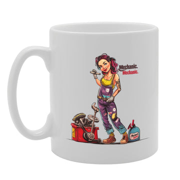 Ms Mechanic Ceramic  - Ideal For Female Mechanics, Car Enthusiasts, And Automotive Workers - 11Oz Coffee  With Empowering Design Mg6267 - Funny Printed Coffee Mug - Great Gift Idea