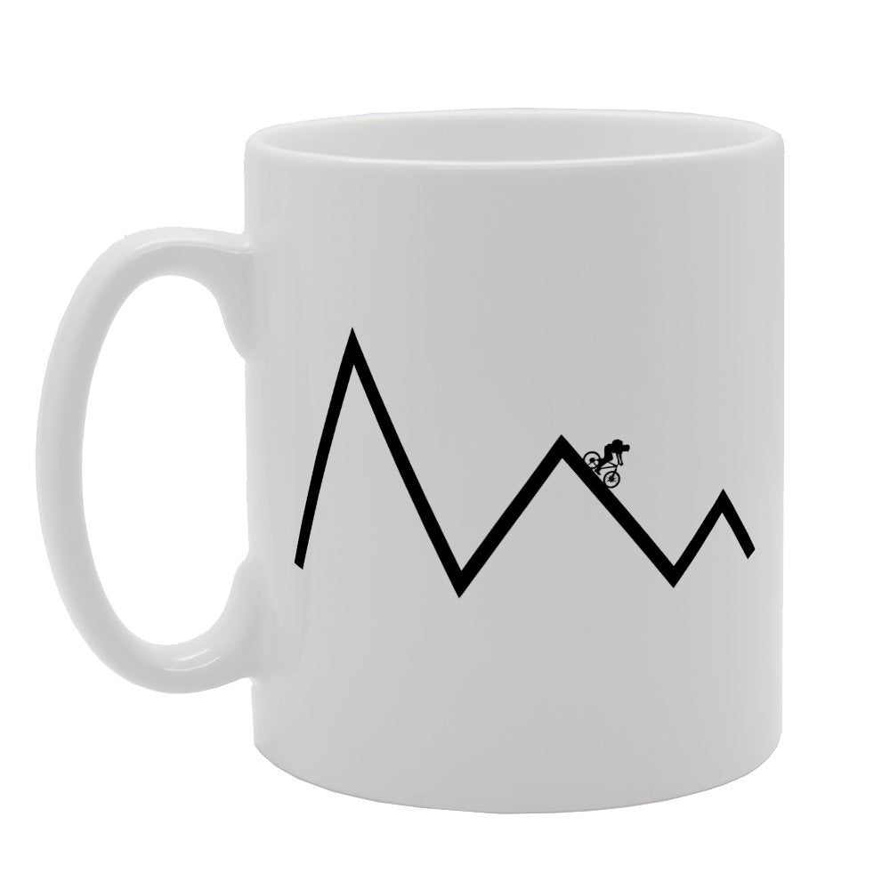 King Of The Mountain Biker Adventure   Printed Tea Coffee Ceramic  Mg1563 - Funny Printed Coffee Mug - Great Gift Idea