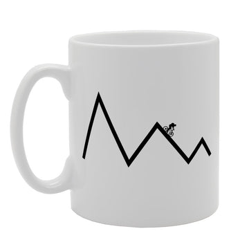King Of The Mountain Biker Adventure   Printed Tea Coffee Ceramic  Mg1563 - Funny Printed Coffee Mug - Great Gift Idea