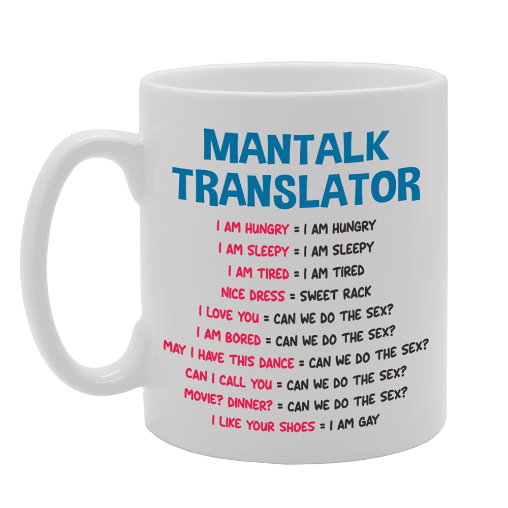 Mantalk Translator   Printed Tea Coffee Ceramic  Mg5163 - Funny Printed Coffee Mug - Great Gift Idea