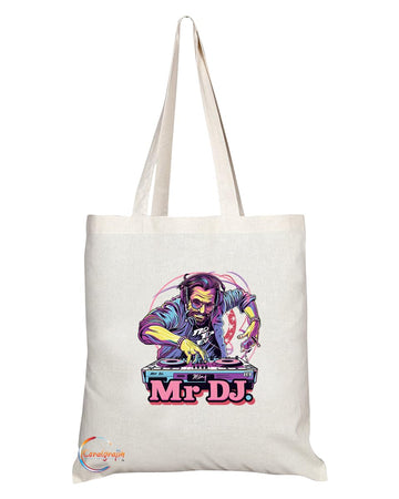TB1983 Mr DJ Tote Bag - Ideal for DJs, Music Lovers, and Nightlife Enthusiasts - Tote Bag with Cool Design