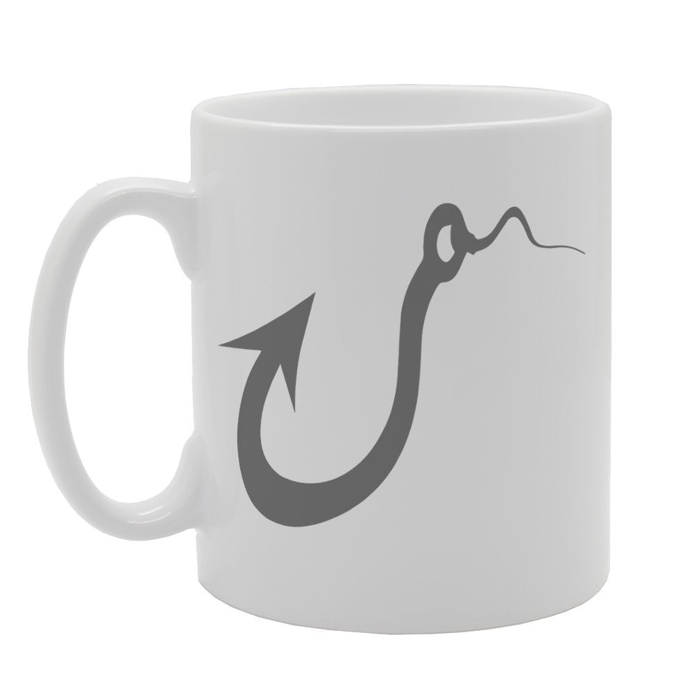 Fishing Hook Image   Printed Tea Coffee Ceramic  Mg1813 - Funny Printed Coffee Mug - Great Gift Idea
