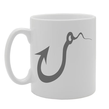 Fishing Hook Image   Printed Tea Coffee Ceramic  Mg1813 - Funny Printed Coffee Mug - Great Gift Idea