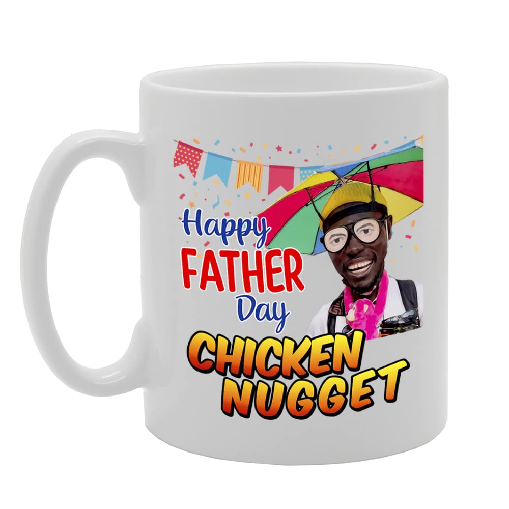 Happy Father'S Day Chicken Nugget   Printed Tea Coffee Ceramic  Mg5566 - Funny Printed Coffee Mug - Great Gift Idea
