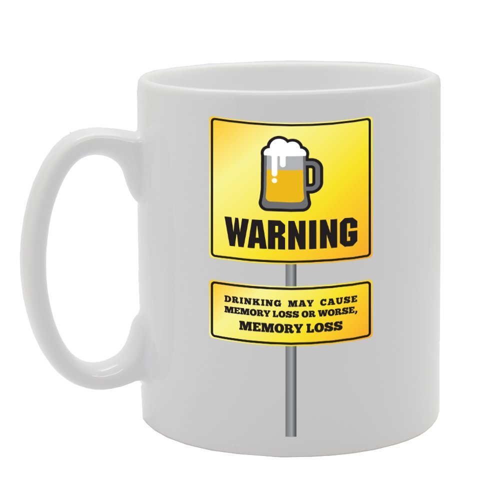 Warning Memory Loss Or Worse   Printed Tea Coffee Ceramic  Mg2225 - Funny Printed Coffee Mug - Great Gift Idea
