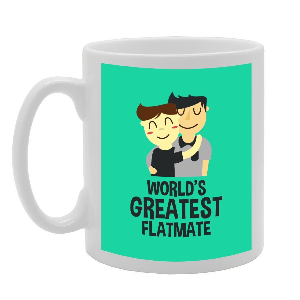 World Greatest Flatmate   Printed Tea Coffee Ceramic  Mg3006 - Funny Printed Coffee Mug - Great Gift Idea