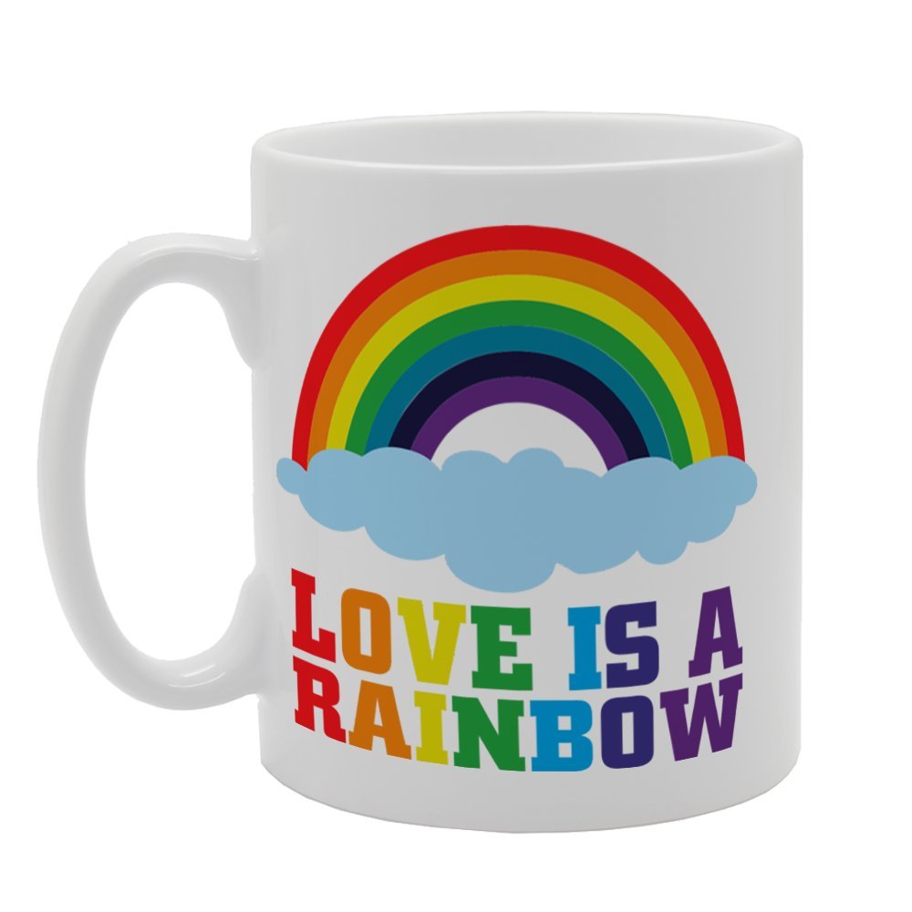 Love Is A Rainbow   Printed Tea Coffee Ceramic  Mg4024 - Funny Printed Coffee Mug - Great Gift Idea