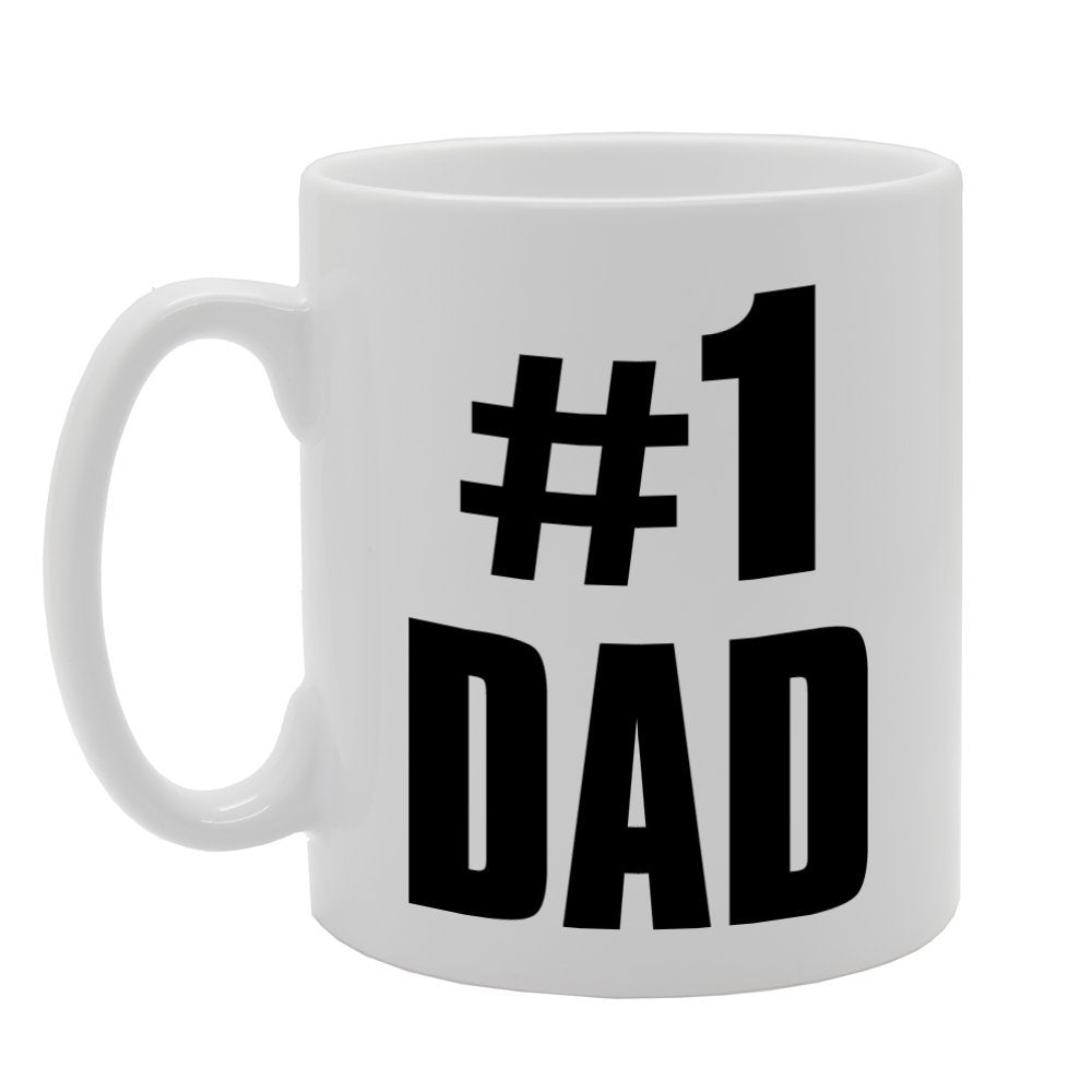 No 1 Dad   Printed Tea Coffee Ceramic  Mg868 - Funny Printed Coffee Mug - Great Gift Idea