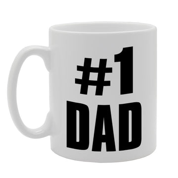 No 1 Dad   Printed Tea Coffee Ceramic  Mg868 - Funny Printed Coffee Mug - Great Gift Idea