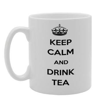 Keep Calm And Drink Tea   Printed Tea Coffee Ceramic  Mg951 - Funny Printed Coffee Mug - Great Gift Idea