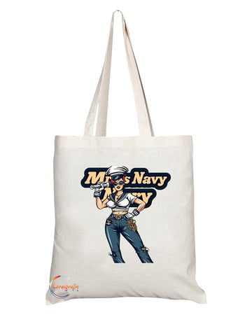 TB1803 Mrs Navy Tote Bag - Gift for Navy Personnel, Military Enthusiasts, Veterans - Durable, Stylish, Eco-Friendly, Reusable, Spacious, and Lightweight