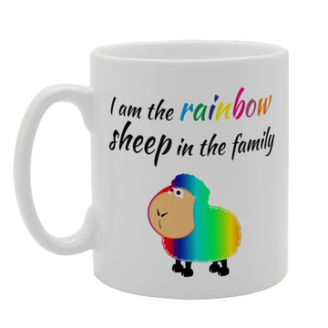 I Am The Rainbow Sheep In The Family   Printed Tea Coffee Ceramic  Mg4069 - Funny Printed Coffee Mug - Great Gift Idea