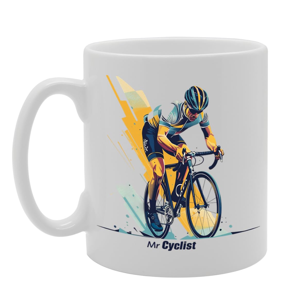 Mr Cyclist  - Ideal For Cyclists, Bike Riders, And Outdoor Enthusiasts, Unique Bicycle Design, 11Oz Ceramic Coffee  For Sports Lovers, Biking Fans, And Adventurers Mg5912 - Funny Printed Coffee Mug - Great Gift Idea