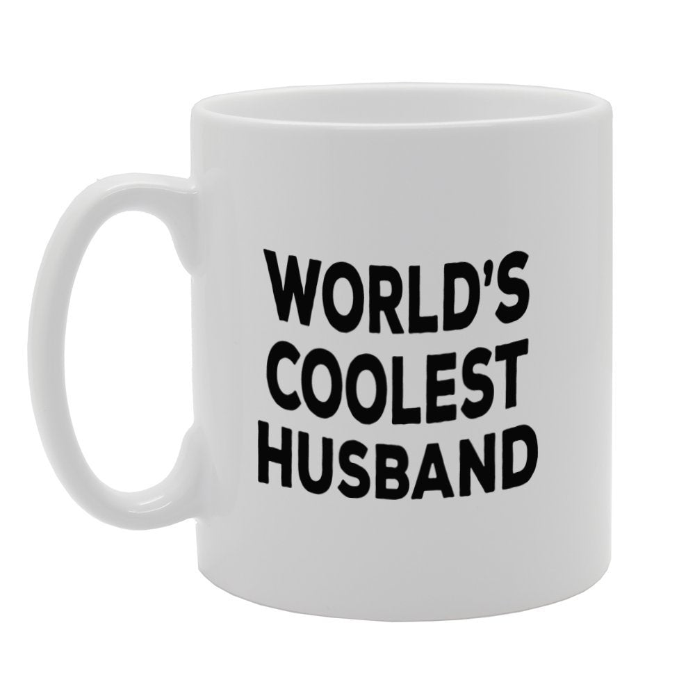 World'S Coolest Husband   Printed Tea Coffee Ceramic  Mg1353 - Funny Printed Coffee Mug - Great Gift Idea