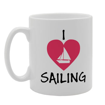 I Love Sailing   Printed Tea Coffee Ceramic  Mg3154 - Funny Printed Coffee Mug - Great Gift Idea