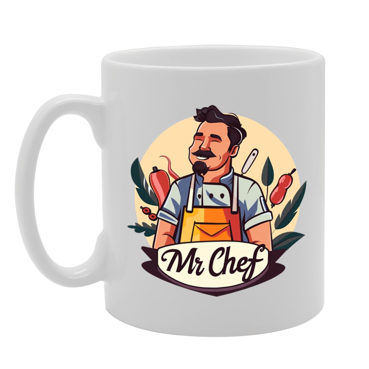 Mr Chef  - Ideal For Chefs And Cooking Enthusiasts, 11Oz Ceramic Coffee  For Culinary Experts And Food Lovers, Great For Kitchens And Restaurants Mg5914 - Funny Printed Coffee Mug - Great Gift Idea