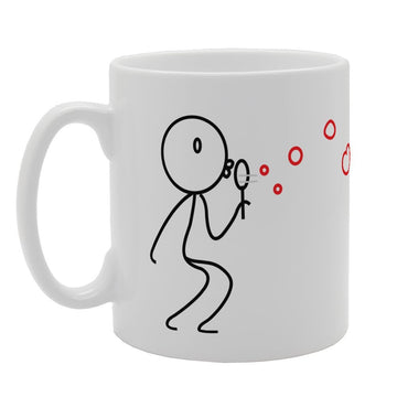 Valentine'S Day - Valentine Artwork Bubbles To Heart   Printed Tea Coffee Ceramic  Mg3727 - Funny Printed Coffee Mug - Great Gift Idea