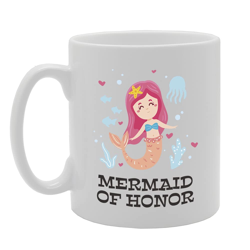 Mermaid Of Honor Tea   Printed Tea Coffee Ceramic  Mg5341 - Funny Printed Coffee Mug - Great Gift Idea