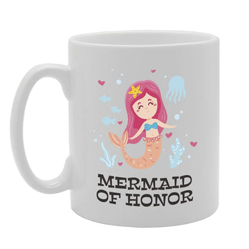 Mermaid Of Honor Tea   Printed Tea Coffee Ceramic  Mg5341 - Funny Printed Coffee Mug - Great Gift Idea