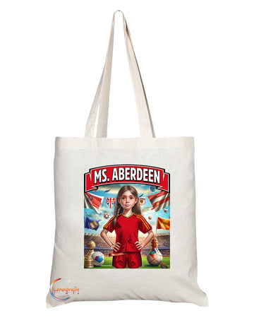 TB1700 Ms Aberdeen Footie Fan Lady Girl Tote Bag - Eco-Friendly, Stylish, Long Handled, Perfect Novelty Gift by
