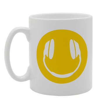 Smiley Style Headphone Face   Printed Tea Coffee Ceramic  Mg1626 - Funny Printed Coffee Mug - Great Gift Idea