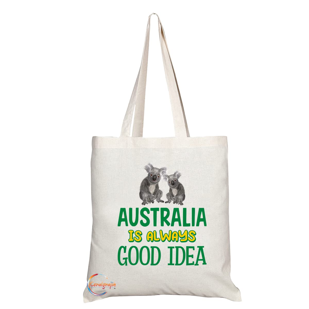 TB1525 Australia is Always Good Idea Koala Bear Present Gift Printed Tourist Tote Shoulder Souvenir Gift Bag