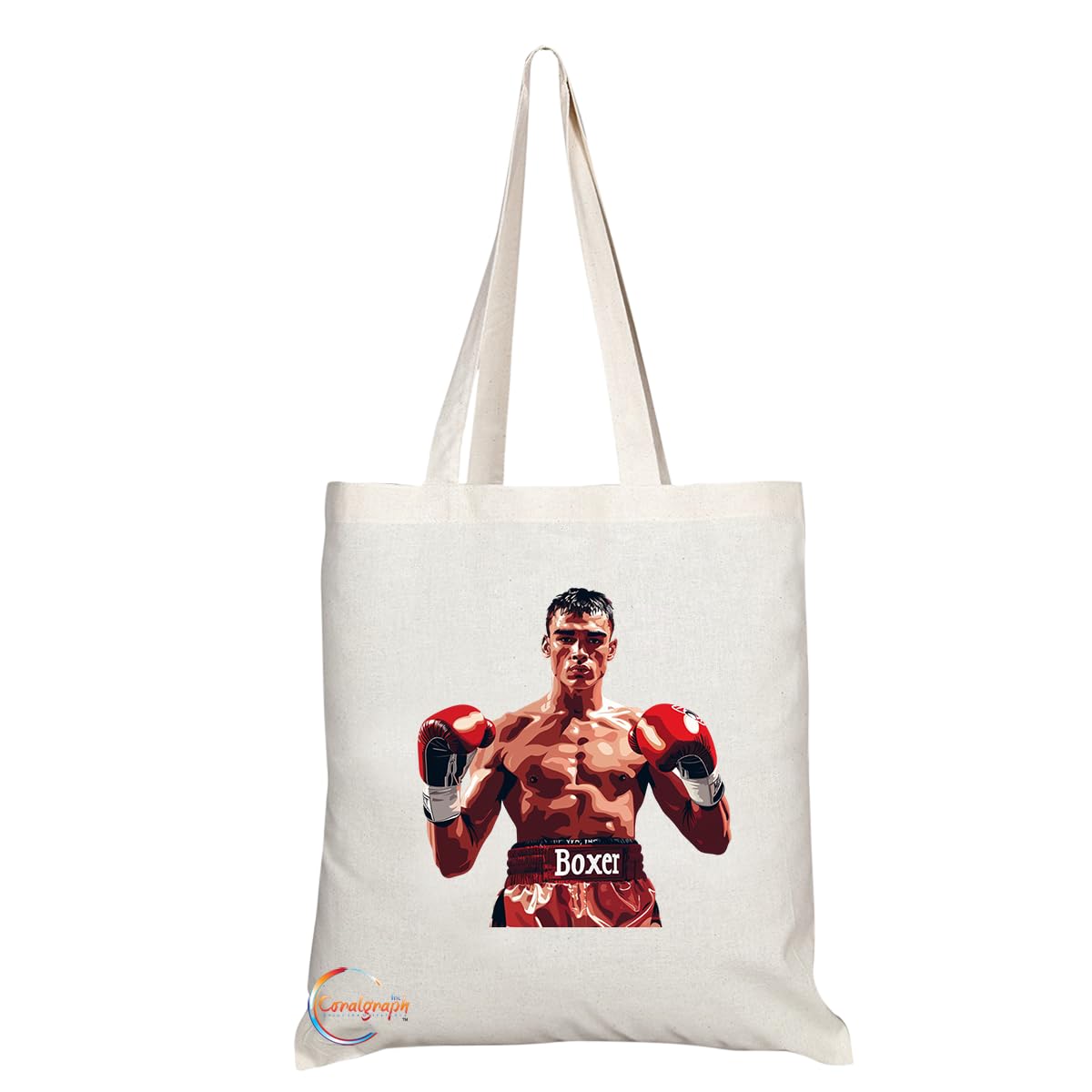 TB1741 Mr Boxing Tote Bag - Great for Boxers, Boxing Fans, Sports Enthusiasts - Sustainable, Stylish, Long Handled, Durable and Reusable