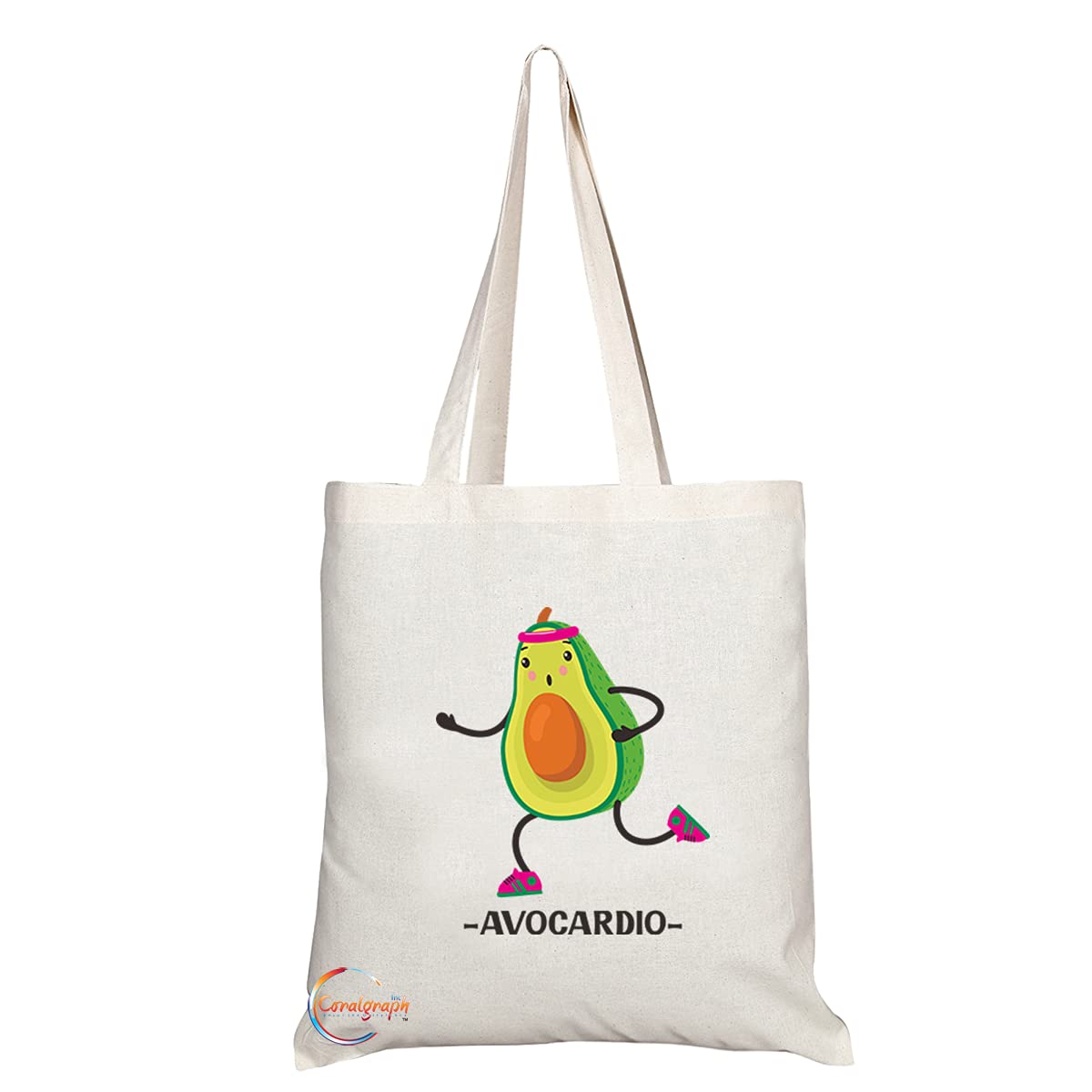TB1110 Avocardio Novelty Present Gift Printed Eco-Friendly Stylish Long Handled Tote Shoulder Bag