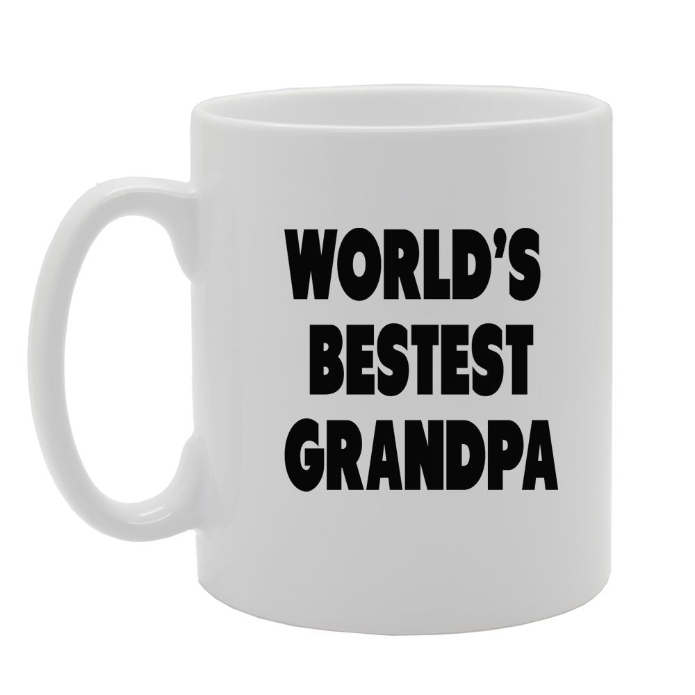 World'S Bestest Grandpa   Printed Tea Coffee Ceramic  Mg1387 - Funny Printed Coffee Mug - Great Gift Idea