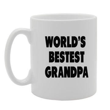 World'S Bestest Grandpa   Printed Tea Coffee Ceramic  Mg1387 - Funny Printed Coffee Mug - Great Gift Idea