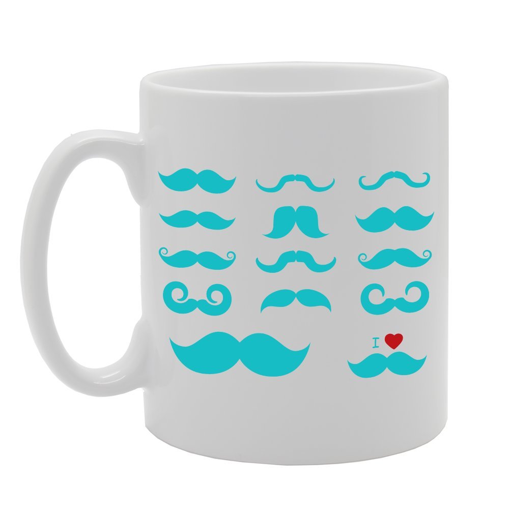 Great Moustaches   Printed Tea Coffee Ceramic  Mg2370 - Funny Printed Coffee Mug - Great Gift Idea