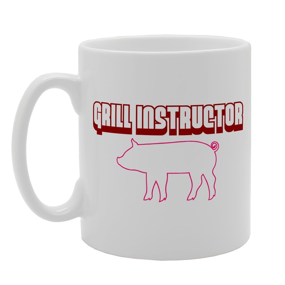 Grill Instructor Pig Fun Joke   Printed Tea Coffee Ceramic  Mg1992 - Funny Printed Coffee Mug - Great Gift Idea