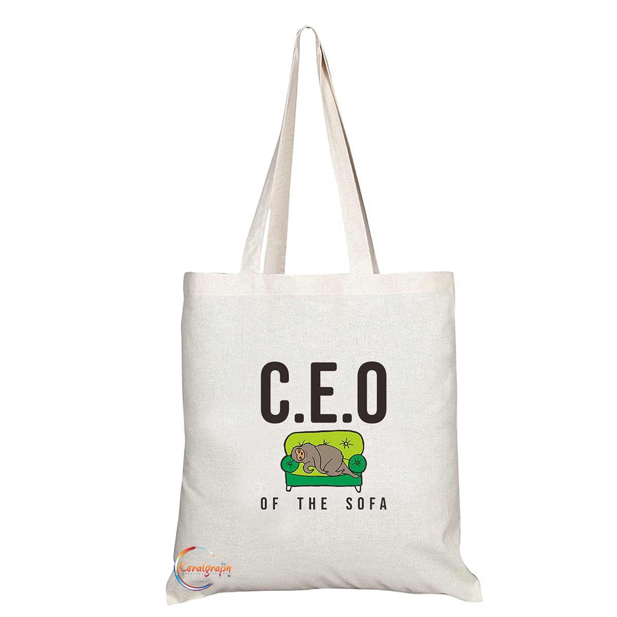 TB1436 CEO of the Sofa Novelty Present Gift Printed Eco-Friendly Stylish Long Handled Tote Shoulder Bag