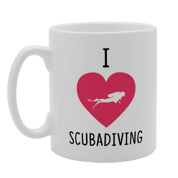 I Love Scubadiving   Printed Tea Coffee Ceramic  Mg3153 - Funny Printed Coffee Mug - Great Gift Idea