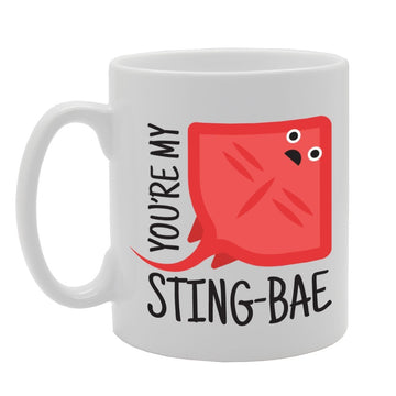 You'Re My Sting-Bae Funny Joke   Printed Tea Coffee Ceramic  Mg2124 - Funny Printed Coffee Mug - Great Gift Idea