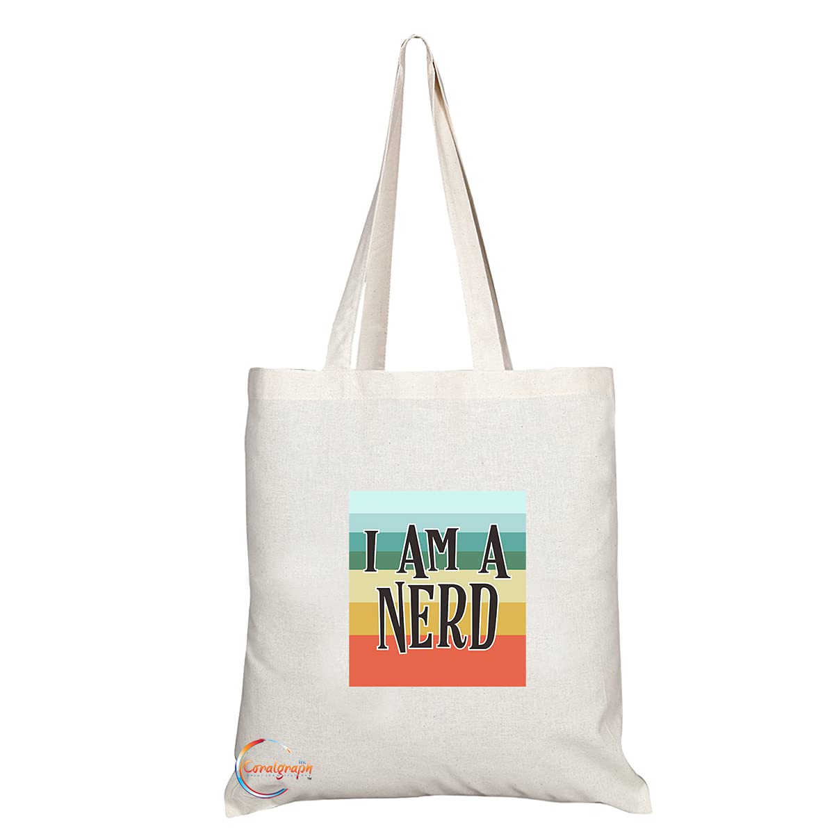 TB1397 I Am A Nerd Tea Novelty Present Gift Printed Eco-Friendly Stylish Long Handled Tote Shoulder Bag