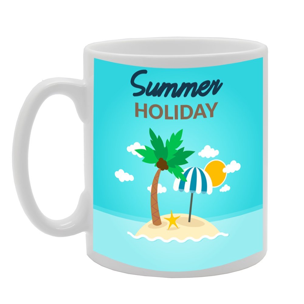 Summer Holiday   Printed Tea Coffee Ceramic  Mg471 - Funny Printed Coffee Mug - Great Gift Idea