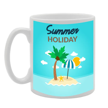 Summer Holiday   Printed Tea Coffee Ceramic  Mg471 - Funny Printed Coffee Mug - Great Gift Idea