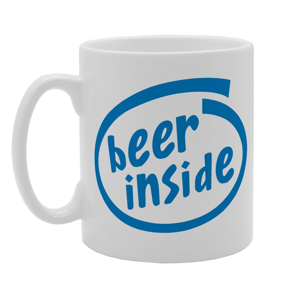 Beer Inside   Printed Tea Coffee Ceramic  Mg1258 - Funny Printed Coffee Mug - Great Gift Idea
