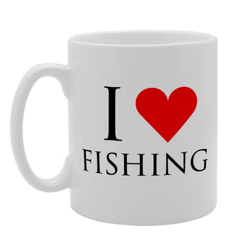 I Love Fishing   Printed Tea Coffee Ceramic  Mg1962 - Funny Printed Coffee Mug - Great Gift Idea