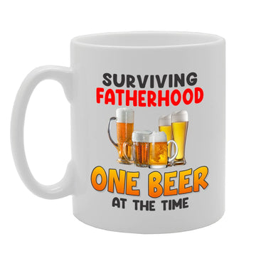 Surviving Fatherhood Beer   Printed Tea Coffee Ceramic  Mg5612 - Funny Printed Coffee Mug - Great Gift Idea